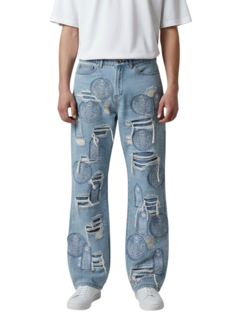 Who Decides War Notre Dame Fusion Jeans Size 34 Ev Bravado Baggy Streetwear Rare